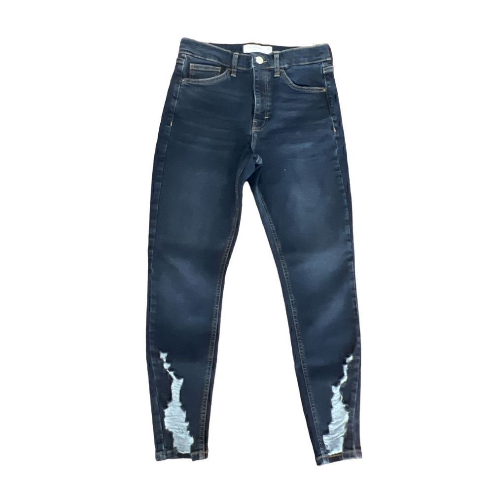 TopShop moto Jamie size 28x30 stretch distressed denim jeans skinny
